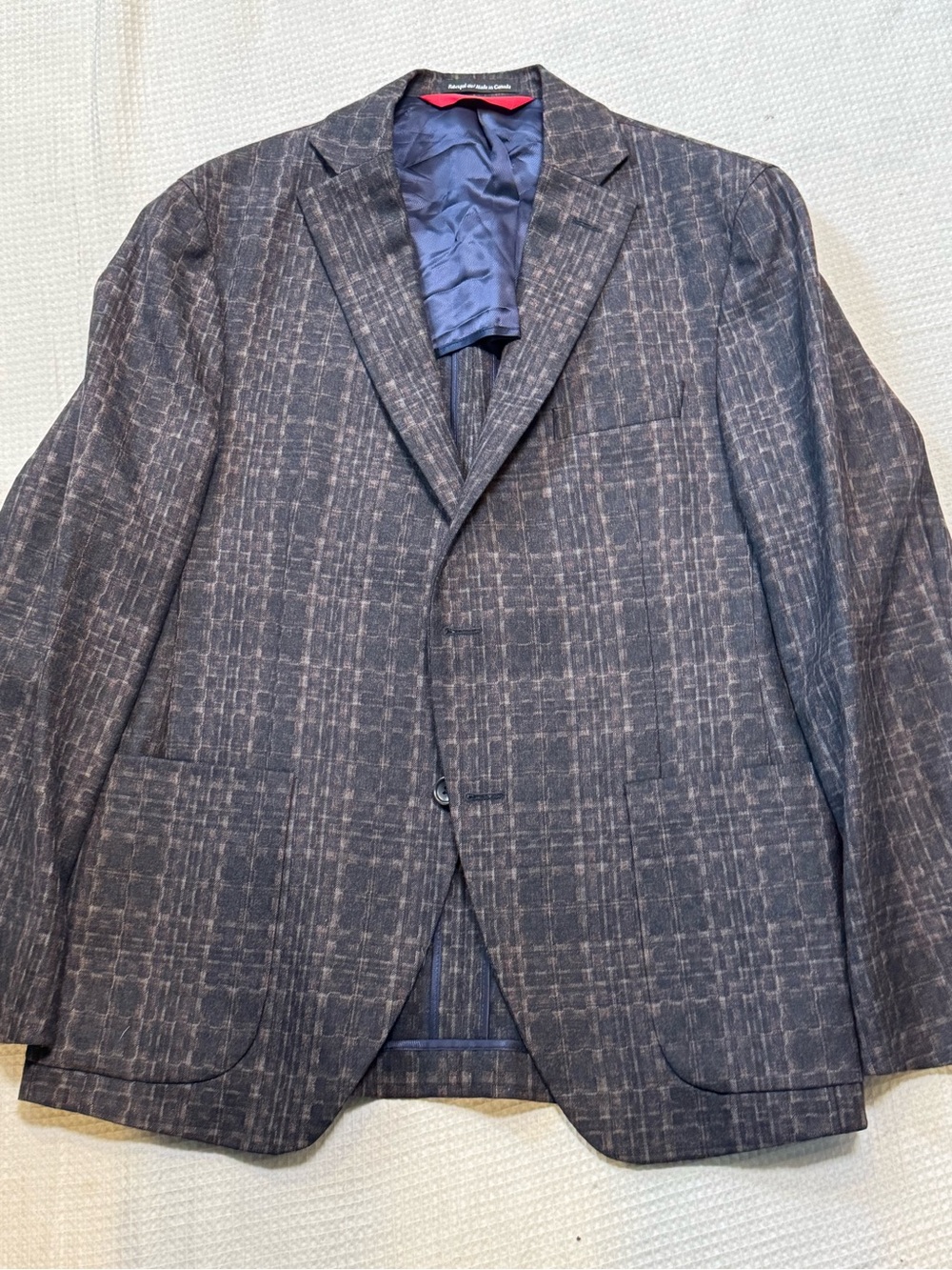 Copley Men's Gray Patterned Blazer - Classic Two-Button Sport Coat